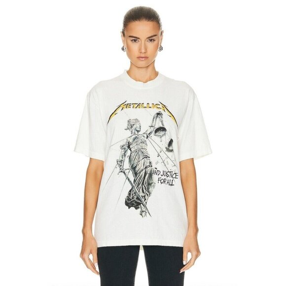SIXTHREESEVEN Six Three Seven Metallica T-Shirt Creme - Picture 1 of 4